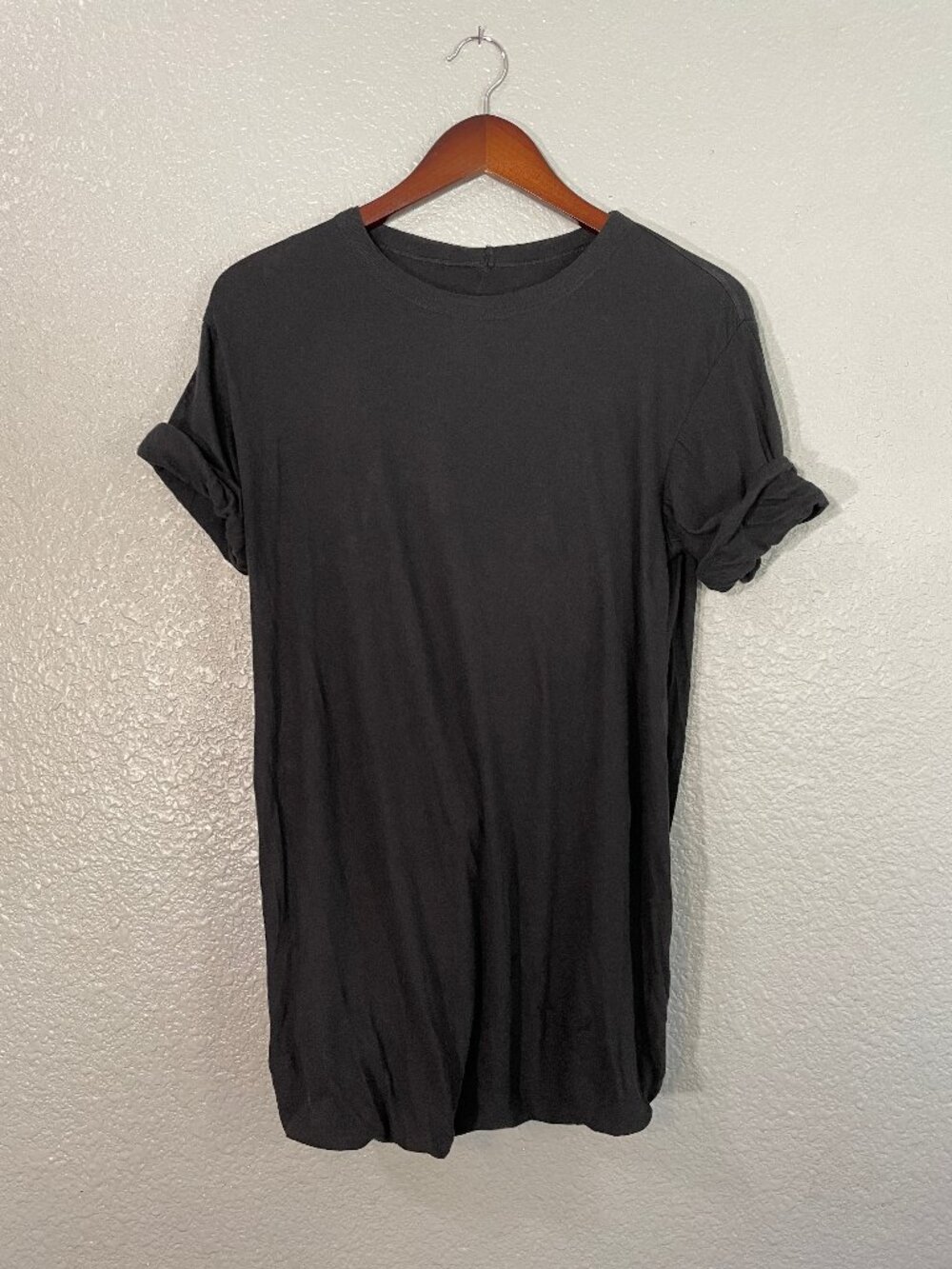 Rick Owens Black Double S/S T-shirt STROBE F/W 2022 US Size S/EU Size 46